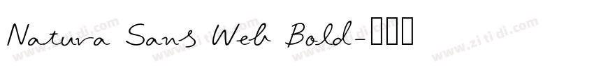 Natura Sans Web Bold字体转换